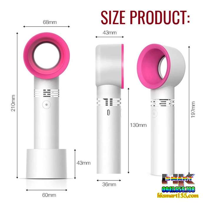 Quạt không cánh mini cầm tay