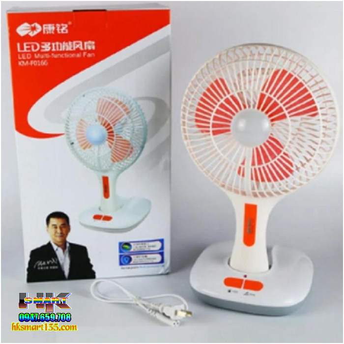 Quạt sạc đa năng tích điện kèm đèn Led