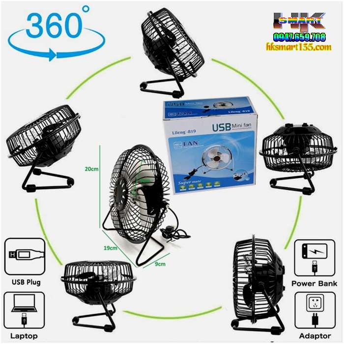 Quạt USB lồng sắt mini