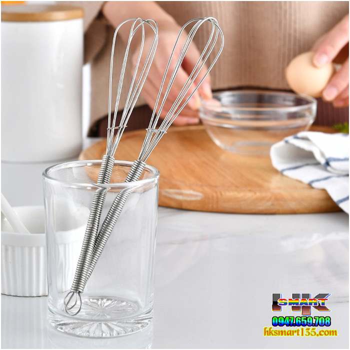 Phới lồng đánh trứng cầm tay Inox