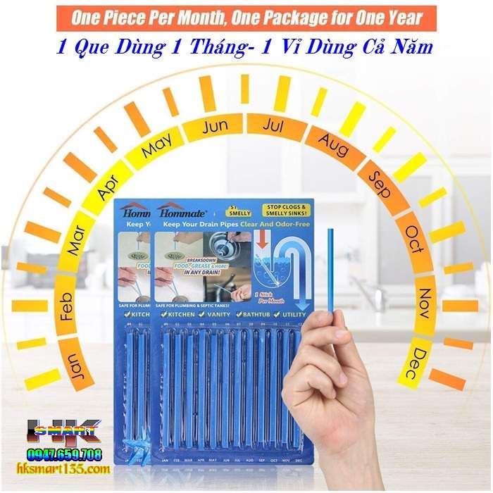 Que thông tắc bồn rửa ,thông cống Sani Sticks