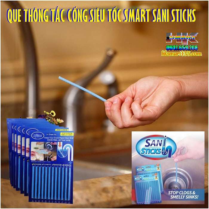 Que thông tắc bồn rửa ,thông cống Sani Sticks