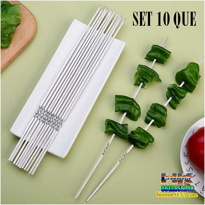 Bộ Que Xiên Thịt Nướng Inox