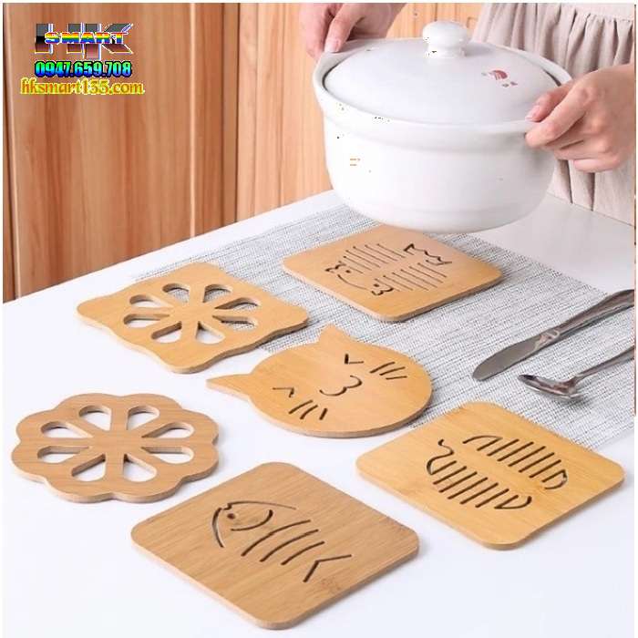 Lót nồi bằng gỗ ép tiện dụng