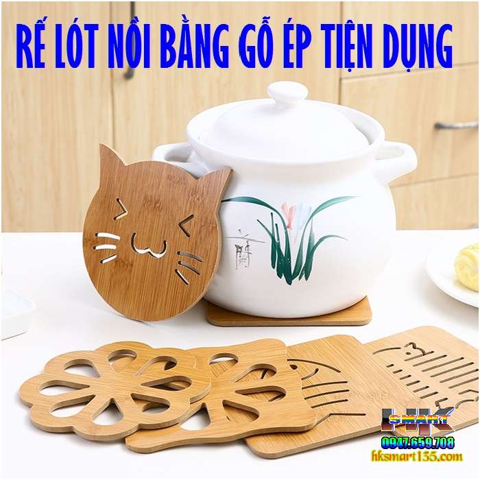 Lót nồi bằng gỗ ép tiện dụng