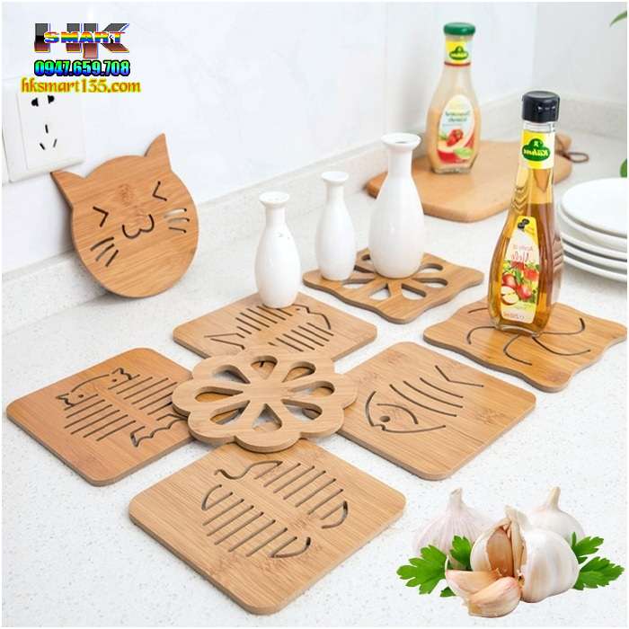 Lót nồi bằng gỗ ép tiện dụng