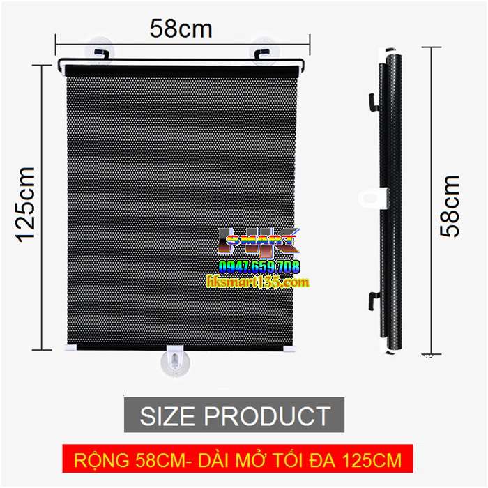 Rèm cuộn chắn nắng chống tia UV cho ô tô cửa kính