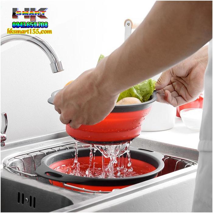 Bộ 2 Rổ Silicon Xếp Gọn Đa Năng