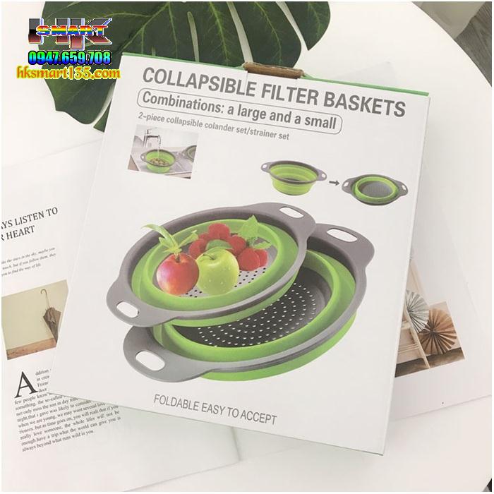 Bộ 2 Rổ Silicon Xếp Gọn Đa Năng