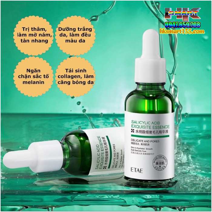 Serum Axit Salicylic 30ml/ 60gr- Tinh Chất Se Khít Thu Nhỏ Lỗ Chân Lông, Lột Mụn Đầu Đen, Dưỡng Trắng Chống Lão Hóa Trẻ Hóa Làn Da
