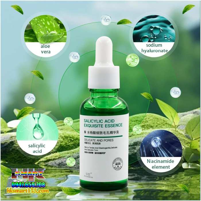 Serum Axit Salicylic 30ml/ 60gr- Tinh Chất Se Khít Thu Nhỏ Lỗ Chân Lông, Lột Mụn Đầu Đen, Dưỡng Trắng Chống Lão Hóa Trẻ Hóa Làn Da