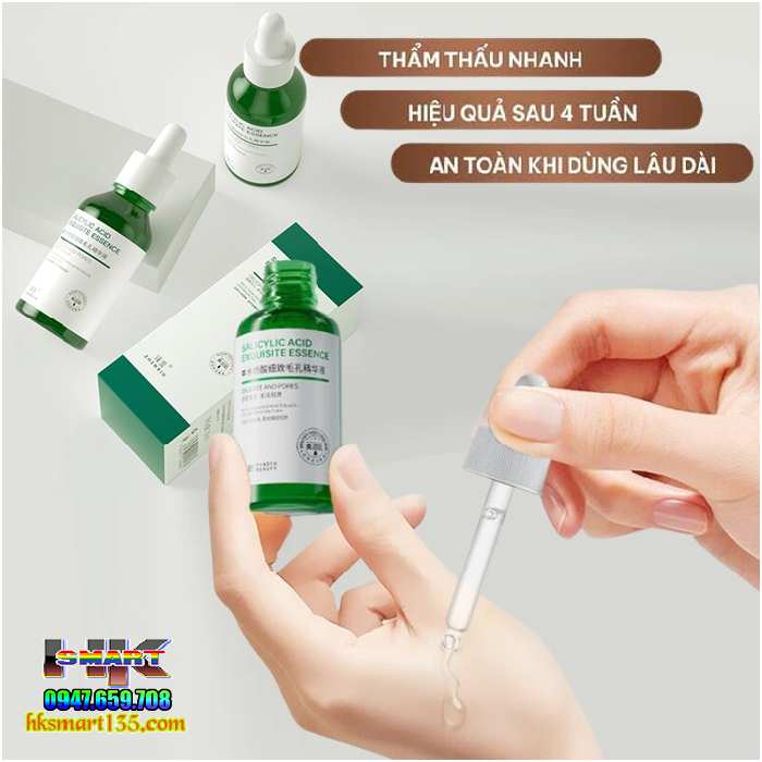 Serum Axit Salicylic 30ml/ 60gr- Tinh Chất Se Khít Thu Nhỏ Lỗ Chân Lông, Lột Mụn Đầu Đen, Dưỡng Trắng Chống Lão Hóa Trẻ Hóa Làn Da