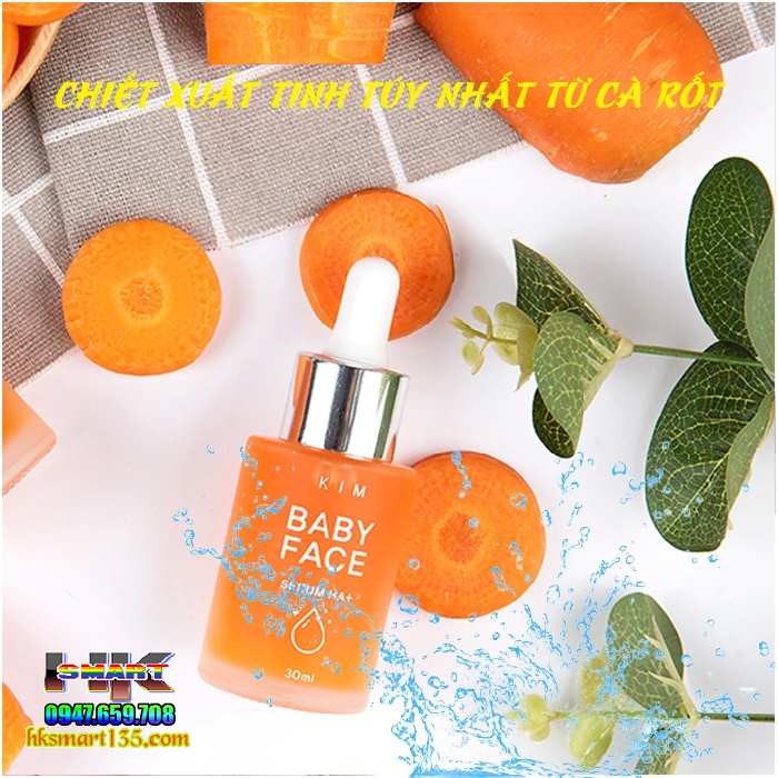 Serum Kim Baby Face Ha+ Tinh Chất Truyền Trắng Mờ Nám Tàn Nhang Sáng Da Từ Bên Trong
