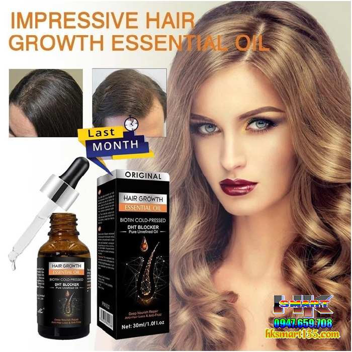 Serum Mọc Tóc Dht Biotin Original Kích Mọc Tóc Đen Dày Bóng Khỏe Giảm Gãy Rụng