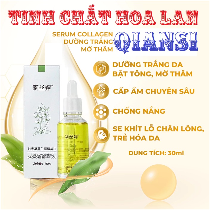Serum Thế Hệ Mới Trẻ Hóa Làn Da Tinh Chất Hoa Lan Qiansi 30ml Nội Địa Trung Tăng Độ Đàn Hồi, Giảm Nếp Nhăn