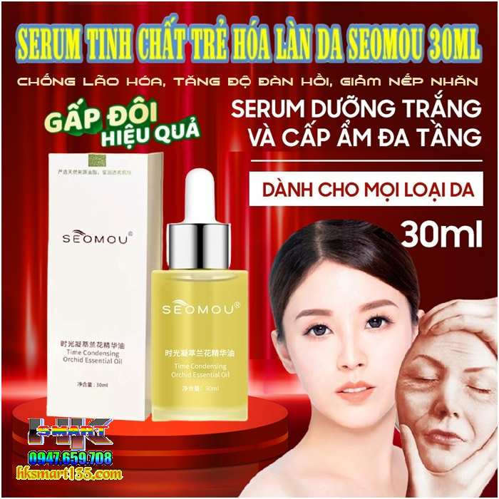 Tinh Chất Trẻ Hóa Làn Da Seomou 30ml, Serum Thế Hệ Mới Chống Lão Hóa, Tăng Độ Đàn Hồi, Giảm Nếp Nhăn