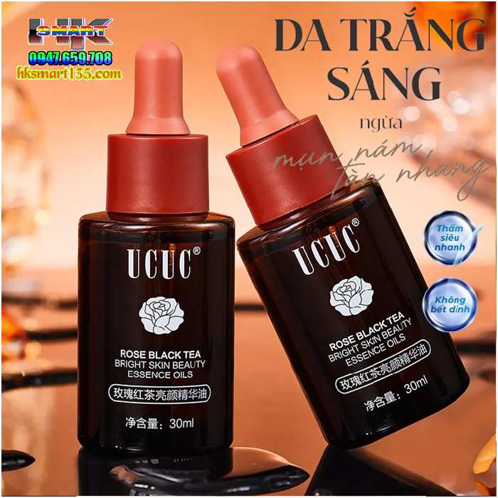 Serum Ucuc Rose Black Tea 30ml- Tinh Chất Trẻ Hóa Làn Da, Chống Lão Hóa, Tăng Độ Đàn Hồi, Giảm Nếp Nhăn