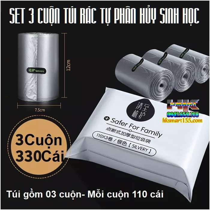 Túi rác cuộn tự phân hủy sinh học