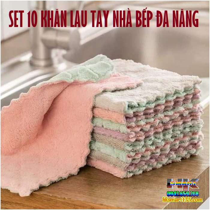 Sét 10 Khăn lau bếp đa năng siêu thấm hút