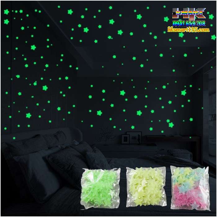 100 ngôi sao Dạ quang dán tường