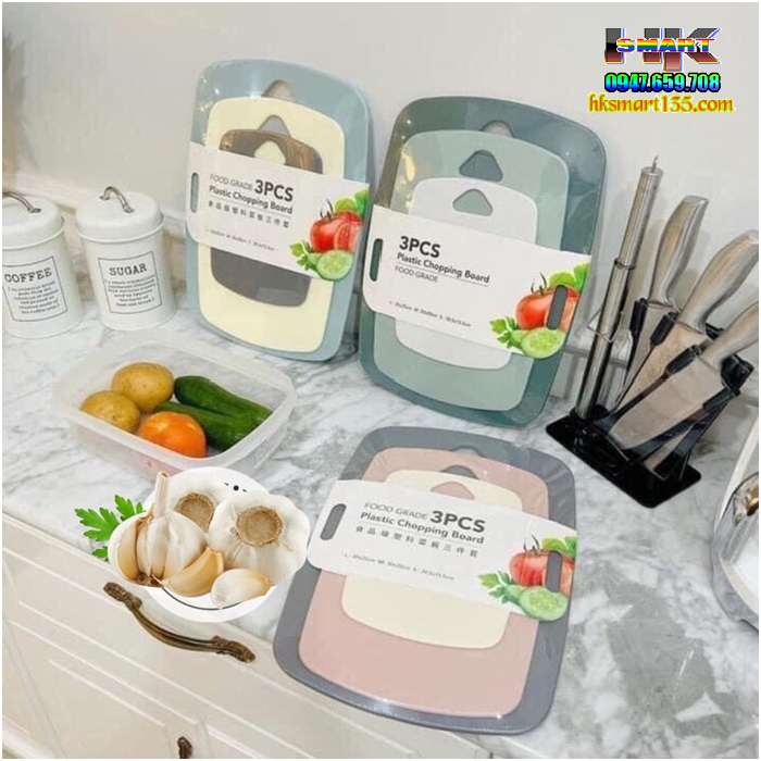 Set 3 thớt kháng khuẩn cao cấp
