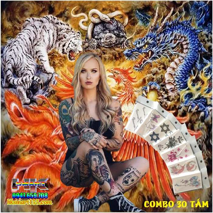 Set 30 Tấm Hình Xăm Dán Mini