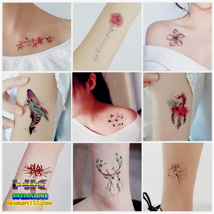 Set 30 Tấm Hình Xăm Dán Mini