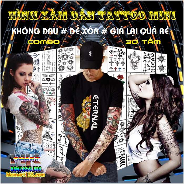 Set 30 Tấm Hình Xăm Dán Mini
