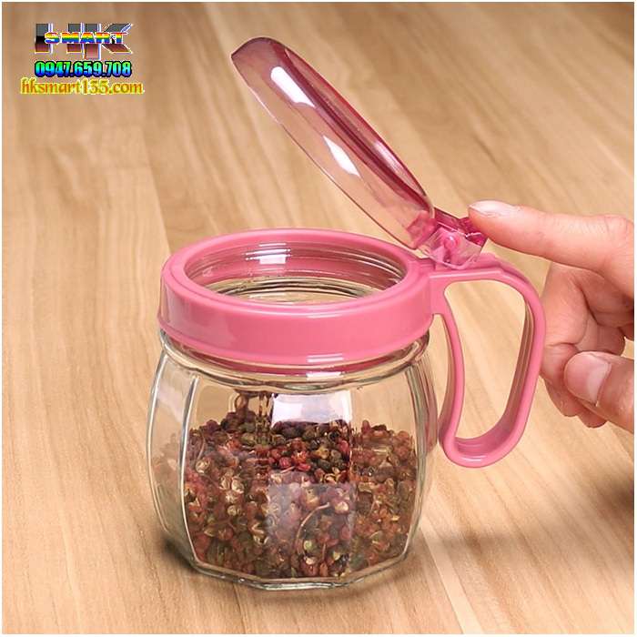 Set 5 lọ thủy tinh đựng gia vị tiện dụng