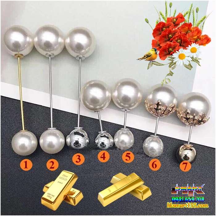 Bộ 07 cái Trâm cài áo Ngọc Trai