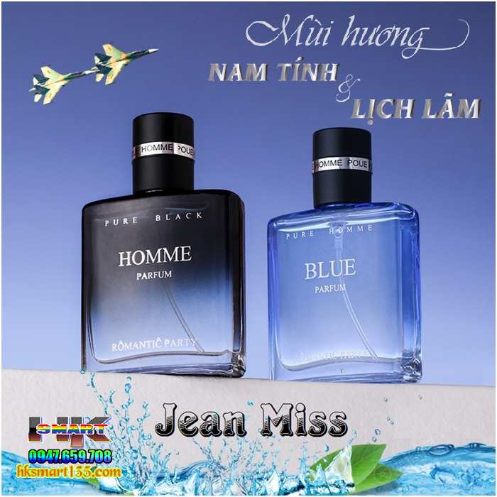 Hộp 2 Chai Nước Hoa Jean Miss Beautiful Pour Homme nội địa Trung
