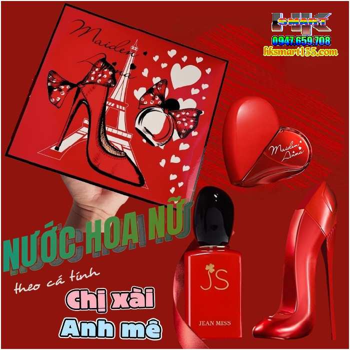 Set Hộp 3 Chai Nước Hoa Nữ Jean Miss Bộ Quà Tặng Cao Cấp Quyến Rũ Sang Trọng