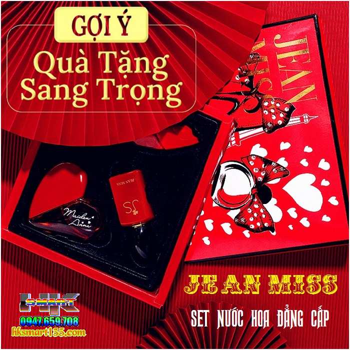 Set Hộp 3 Chai Nước Hoa Nữ Jean Miss Bộ Quà Tặng Cao Cấp Quyến Rũ Sang Trọng