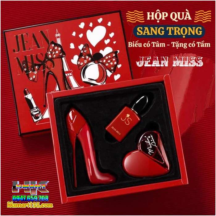 Set Hộp 3 Chai Nước Hoa Nữ Jean Miss Bộ Quà Tặng Cao Cấp Quyến Rũ Sang Trọng