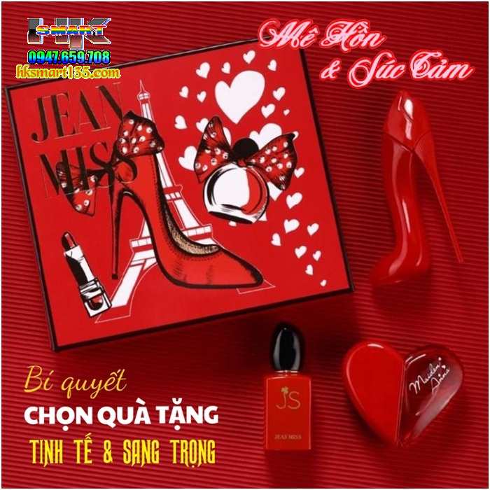Set Hộp 3 Chai Nước Hoa Nữ Jean Miss Bộ Quà Tặng Cao Cấp Quyến Rũ Sang Trọng