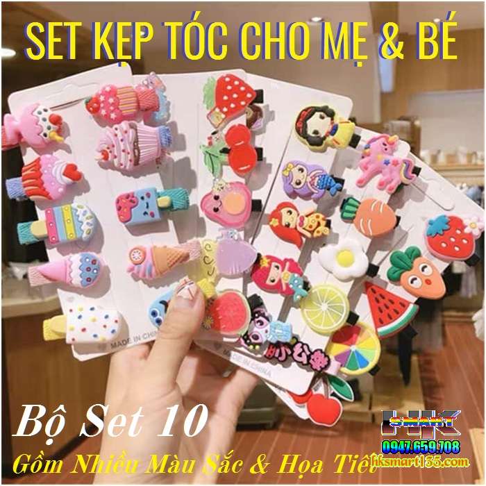Set Kẹp Tóc Cho Mẹ và Bé