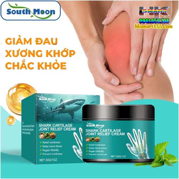 Shark Cartilage Joint Relief Cream 30gr- Kem Sụn Cá Mập Giảm Đau Khớp, Giảm Tê Bì Tay Chân, Thư Giãn Mô Thần Kinh