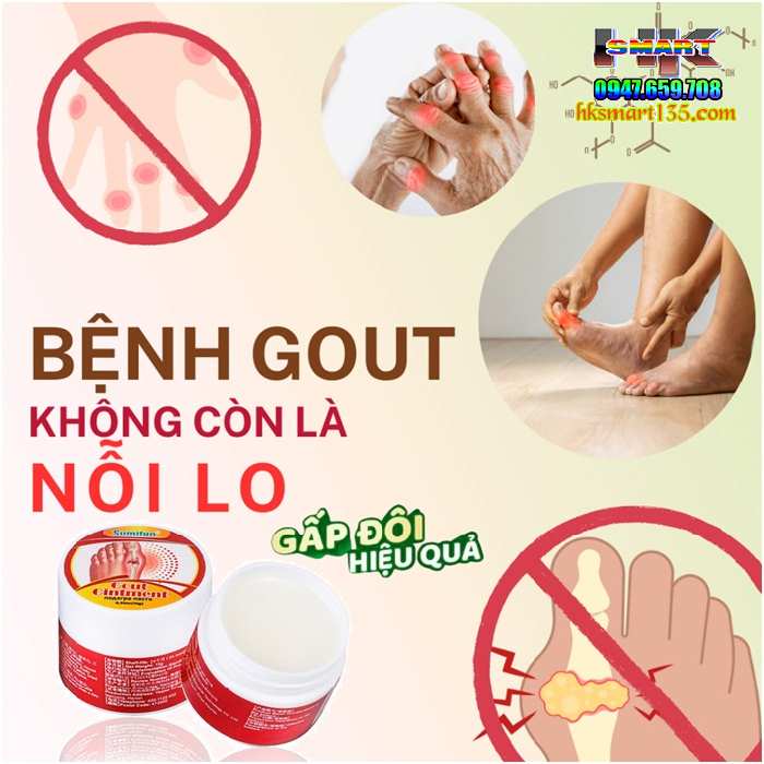 Sumifun Gout Ointment - Kem Thoa Giảm Sưng Đau Gout, Xẹp Tophi, Hỗ Trợ Cho Người Bị Gút