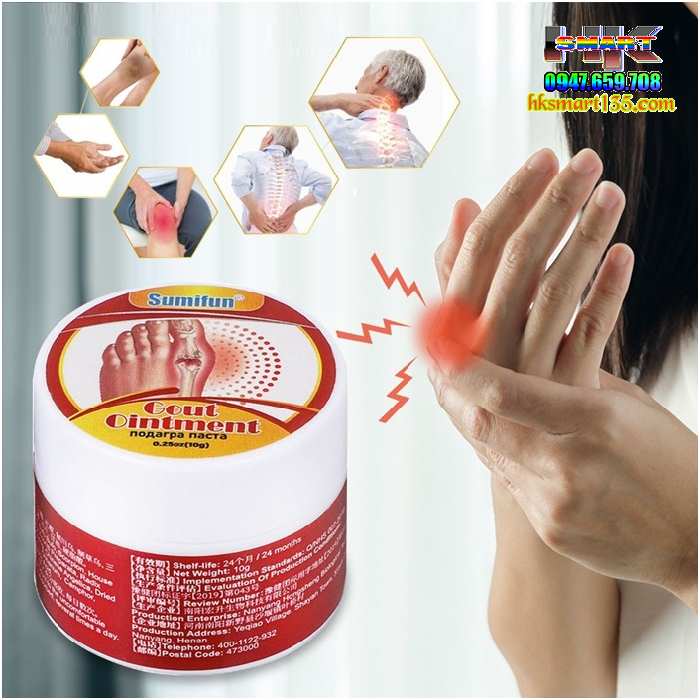 Sumifun Gout Ointment - Kem Thoa Giảm Sưng Đau Gout, Xẹp Tophi, Hỗ Trợ Cho Người Bị Gút