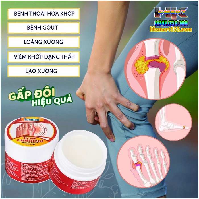 Sumifun Gout Ointment - Kem Thoa Giảm Sưng Đau Gout, Xẹp Tophi, Hỗ Trợ Cho Người Bị Gút