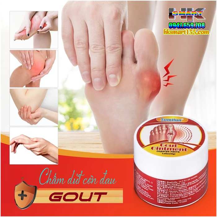 Sumifun Gout Ointment - Kem Thoa Giảm Sưng Đau Gout, Xẹp Tophi, Hỗ Trợ Cho Người Bị Gút