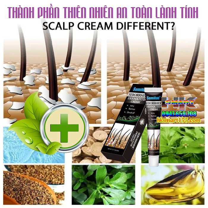 Kem bôi trị Nấm Ngứa, Vẩy Nến, Á Sừng...Chống Gàu Điều Trị Da Đầu Viêm Da Tiết Bã