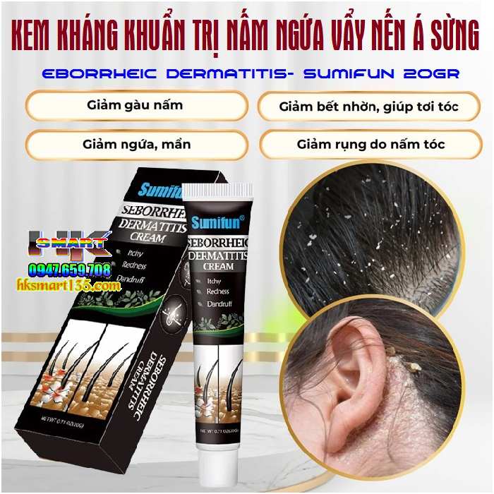 Kem bôi trị Nấm Ngứa, Vẩy Nến, Á Sừng...Chống Gàu Điều Trị Da Đầu Viêm Da Tiết Bã