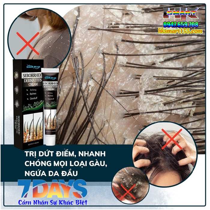 Kem bôi trị Nấm Ngứa, Vẩy Nến, Á Sừng...Chống Gàu Điều Trị Da Đầu Viêm Da Tiết Bã