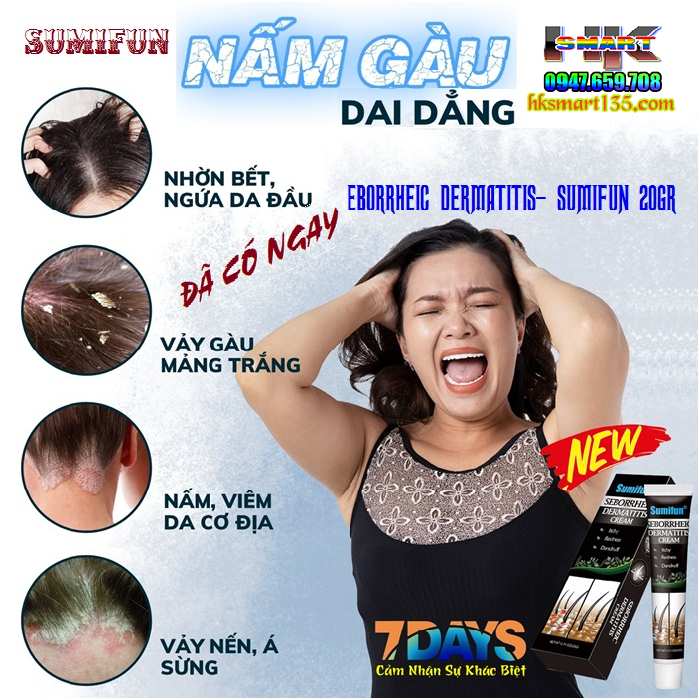 Kem bôi trị Nấm Ngứa, Vẩy Nến, Á Sừng...Chống Gàu Điều Trị Da Đầu Viêm Da Tiết Bã
