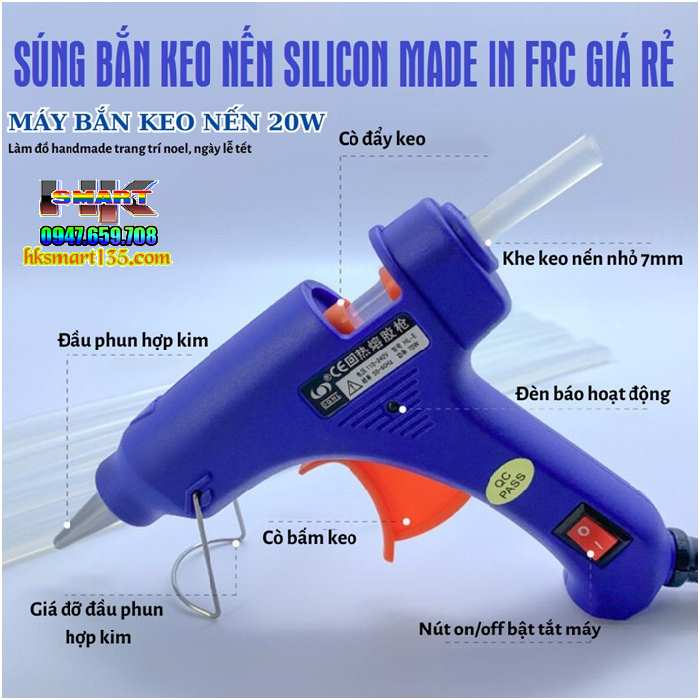 Súng Bắn Keo Nến Silicon 20W Made in FRC