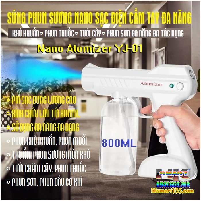 Súng phun khử khuẩn Nano Atomizer YJ-01