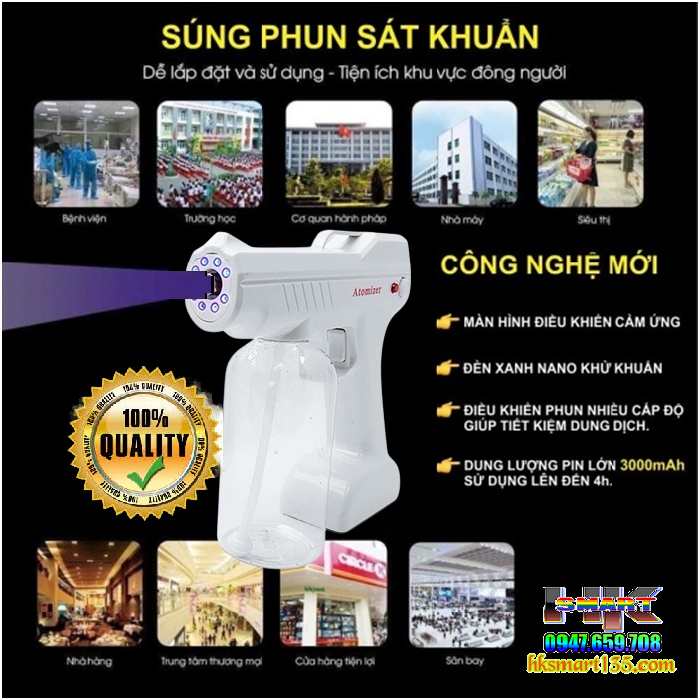 Súng phun khử khuẩn Nano Atomizer YJ-01