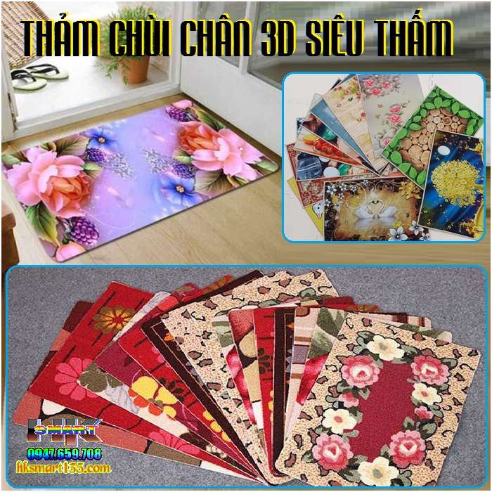 Thảm chùi chân 3d siêu thấm
