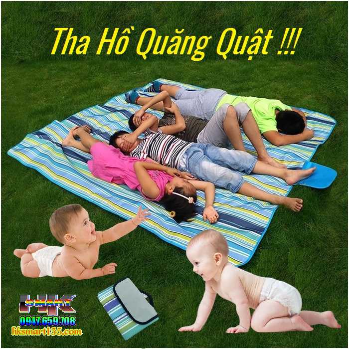 Thảm du lịch, picnic dã ngoại đa năng gấp gọn chống nước